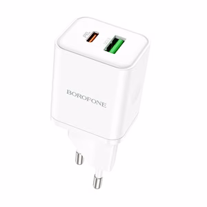 Įkroviklis Borofone BN7 20W USB-C/USB-A baltas