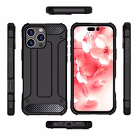 Hybrid Armor dėklas telefonui iPhone 16 Pro - juodas