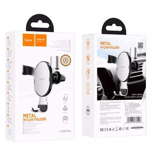 HOCO gravitacinis automobilinis laikiklis oro angai CA56 PLUS metalinis šarvas sidabrinis