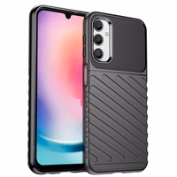 Thunder Case dėklas Samsung Galaxy A24 4G silikoninis šarvuotas dėklas juodas