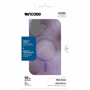 Incase Halo Case dėklas su MagSafe, skirtas iPhone 16, „Oil Slick Lilac“ spalvos