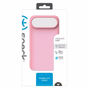 Speck Presidio Lux MagSafe dėklas, skirtas iPhone Air, „Ibis Pink / Dark Ibis / Kanom Green“ spalvos