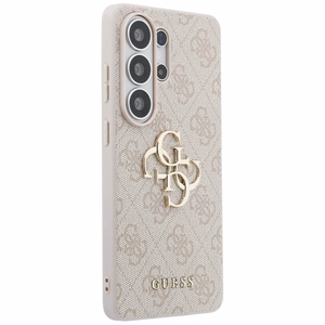 GUESS dėklas for SAMSUNG S26 Ultra GUHCS26L4GMGPI (PU 4G Big Metal Logo) rožinis