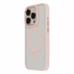Satin Elegant Mag dėklas telefonui iPhone 12 / 12 Pro 6,1" rožinis