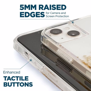 Case-Mate Karat Marble balto marmuro rašto dėklas su aukso folijos detalėmis, skirtas iPhone 14 Plus