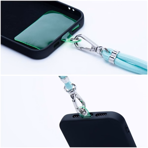 SWING (6mm) telefono dirželis, telefono pakabukas su reguliuojamu ilgiu / virvelės ilgis 165 cm (maks. 82,5 cm kilpoje) / ant peties arba kaklo – šviesiai žalias