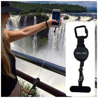 Beline apsauginė nuo vagysčių virvutė telefonui juodas