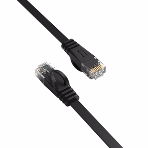 Orico PUG-C6B CAT6 1000Mbps RJ45 Ethernet Network Cable, Flat LAN, 3m, Black