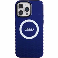 Audi IML Magnetinis dėklas su dideliu logotipu telefonui iPhone 14 Pro Max - mėlynas