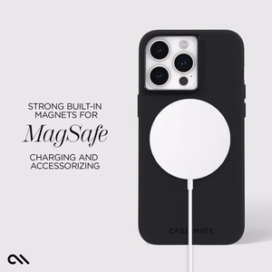 Case-Mate Silicone MagSafe dėklas, skirtas iPhone 15 Pro Max, juodas