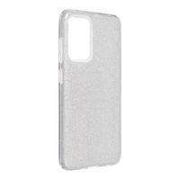 Blizgus dėklas telefonui SAMSUNG A52 5G / A52 LTE (4G) / A52S sidabrinis