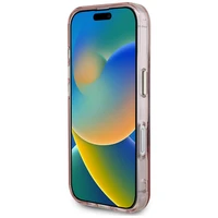 Guess IML Metal Mountain Logo Magnetinis iPhone 16 dėklas - rožinė