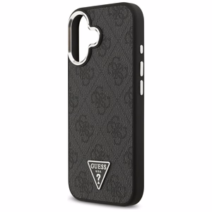 GUESS dėklas telefonui (m) IPHONE 17 suderinamas su MagSafe PU 4G W/Triangle Logo SL - juodas