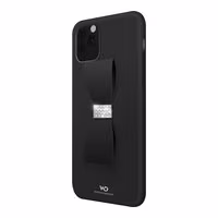 HAMA WHITE DIAMONDS Kaspinėlio dėklas IPHONE 11 PRO juodas Swarovski kristalai 18K