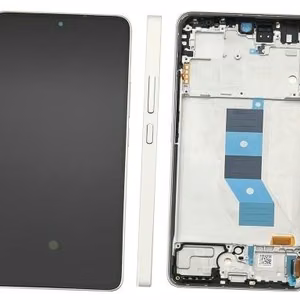 LCD ekranas Xiaomi Poco M7 Pro 5G su jutikliniu ekranu su rėmeliu sidabrinis originalus (service pack)