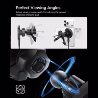 "Spigen EV15MAQ Essential Qi2 MagSafe" automobilio oro ventiliacijos laikiklis - juodas