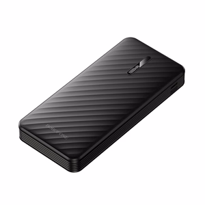 Borofone BJ84 Smooth išorinė baterija 10000mAh USB su USB, Type-C, Lightning ir Micro USB kabeliais juoda