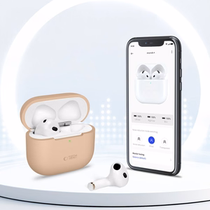 Tech-Protect Silikoninis dėklas ausinėms Apple AirPods 4 - juodas