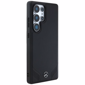 Mercedes Odinis Kreivės siūlės dėklas Samsung Galaxy S25 Ultra - juodas