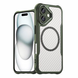 Leading Series Magnetinis silikoninis dėklas telefonui iPhone 16 Plus - žalia