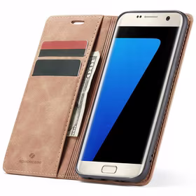 Spacecase piniginės dėklas Galaxy S7 Edge šviesiai rudas