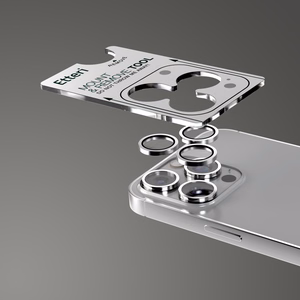 Etteri kameros lęšio apsauga iPhone 15 Pro / 15 Pro Max titano pilka