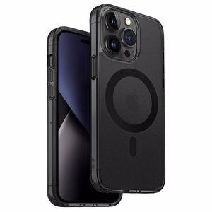 Uniq LifePro Xtreme Magclick Charging dėklas telefonui iPhone 14 Pro Max - pilkas ir juodas