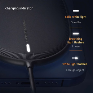 Baseus indukcinis įkroviklis LIGHT magnetinis Iphone 12 su Type C laidu (WXQJ-02) baltas