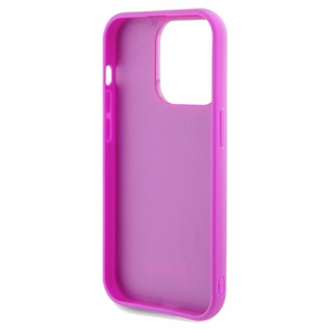 Guess Disco Metal Script dėklas telefonui iPhone 14 Pro Max – fuksijos