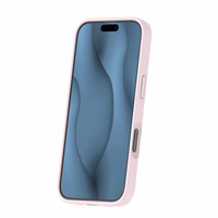 Silikoninis Thin Mag dėklas for iPhone 16 Pro 6,3" šviesiai rožinis