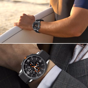 TECH-PROTECT NYLON STRIPE SAMSUNG GALAXY WATCH 8 / CLASSIC (40 / 44 / 46 MM) JUODAS/ORANŽINIS