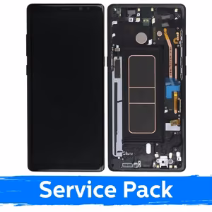 LCD Display Compatible With Samsung N950 Note 8 With Frame / Midnight Black / (Service Pack)