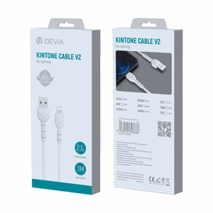 Devia кабель Kintone EC143 USB - Lightning 1,0 m 2,1A белый