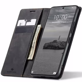 Spacecase Dėklas Wallet Poco F6 Pro juodas