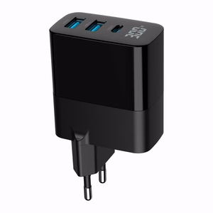 Gembird TA-UC-PDQC30LCD-BK-02 mobiliojo įrenginio įkroviklis universalus juodas AC greitas įkrovimas patalpoms