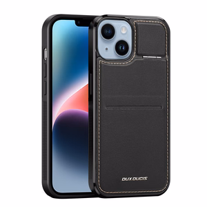 3in1 Piniginės dėklas su stovu iPhone 14 Plus MagSafe RFID Blokatorius Dux Ducis Rafi Mag - juodas