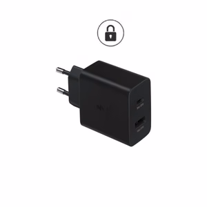 Įkroviklis Samsung DUO EP-TA220N juodas originalus 35W (1xPD / 1xQC3.0) / (originali pakuotė)