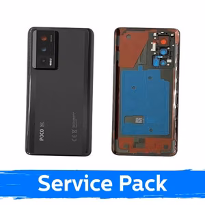 Чёрная задняя крышка, совместимая с Xiaomi Poco F5 Pro 5G (сервисная упаковка)