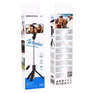 Borofone Selfie lazda BY13 Nube belaidė su tripod'u ir nuotolinio valdymo pulteliu juoda