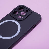 Silicon Mag dėklas for iPhone 16 Plus 6,7" juodas