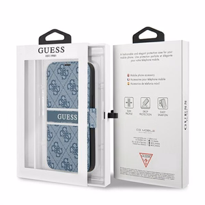 Guess GUBKP13S4GDBL iPhone 13 mini 5.4" mėlynas/mėlynas knygos tipo dėklas 4G Stripe