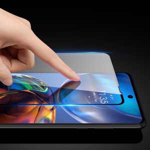 Dux Ducis 10D Apsauginis stiklas 9H viso ekrano su rėmu, derinamas su dėklu Motorola Moto E32, juodos spalvos