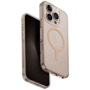 Uniq Clario Magnetinis įkrovimo dėklas iPhone 16 Pro - skaidrus auksas
