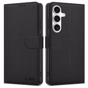 Tech-Protect piniginės tipo dėklas telefonui Samsung Galaxy S25 - juodas