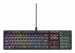Trust GXT 871 Zora QWERTY US English - USB žaidimų klaviatūra (juoda)