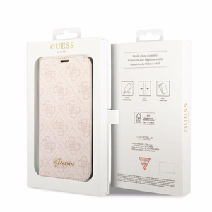 Guess GUBKP14XHG4SHP iPhone 14 Pro Max 6.7 "rožinė / rožinė knyga 4G Vintage Gold Logo