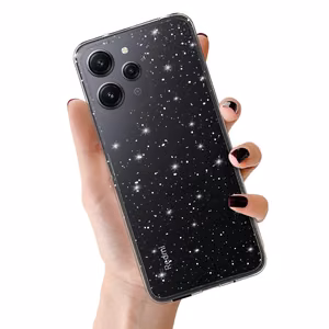 Kristalinis blizgantis dėklas Xiaomi Redmi 12 Sidabrinis