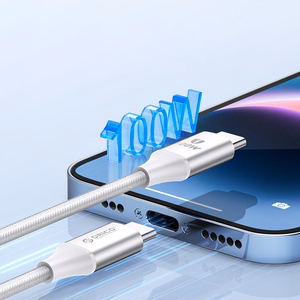 Orico CDX 100W 5A Power Delivery USB-C - USB-C 1m kabelis - baltas