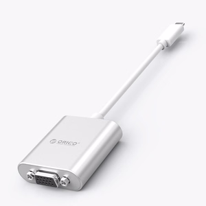 Orico PTAV adapteris USB-C–VGA ir 3,5 mm, „Full HD“, 0,15 m – sidabro spalvos