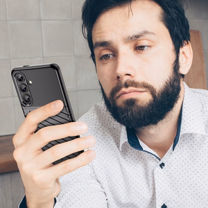 Griaustinio dėklas Samsung Galaxy S25+ silikoninis šarvuotas dangtelis - juodas